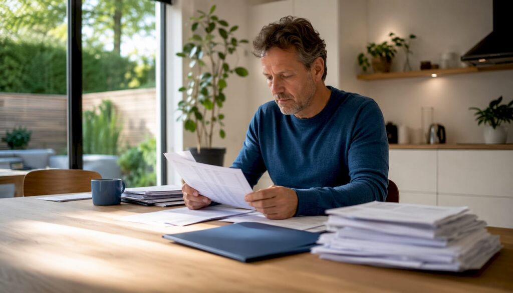 Entrepreneur reviewing Dutch VAT documents